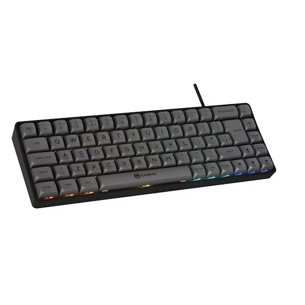 GAMIAC TKL69G SF 65% USB RGB Mechanical Gaming Keyboard Kailh Blue - Black/Grey (UK